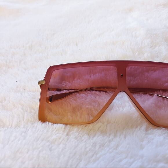 Ariel Pink Rectangle Full Frame Sunglasses - Picture 3 of 11